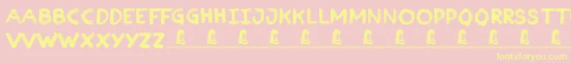 Charcoal Font – Yellow Fonts on Pink Background