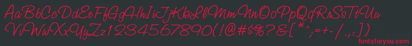 Studioscriptett Font – Red Fonts on Black Background