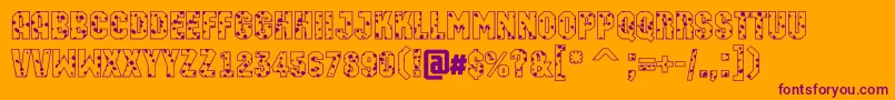 AMachinaortospt Font – Purple Fonts on Orange Background
