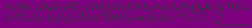 Подробнее о шрифте JannonmedItalic Шрифт JannonmedItalic – чёрные шрифты на фиолетовом фоне