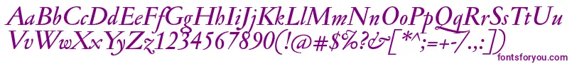 JannonmedItalic Font – Purple Fonts on White Background