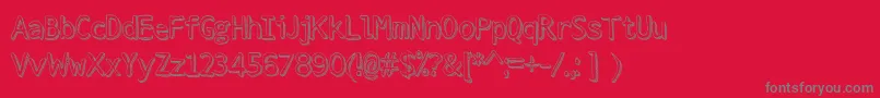 StrokeDimension Font – Gray Fonts on Red Background