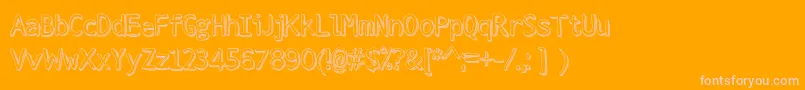 StrokeDimension Font – Pink Fonts on Orange Background
