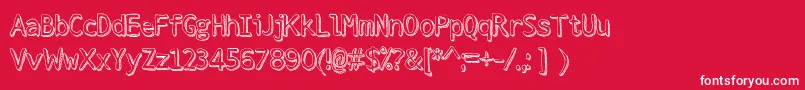 StrokeDimension Font – White Fonts on Red Background