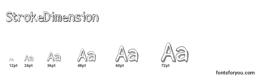 Размеры шрифта StrokeDimension
