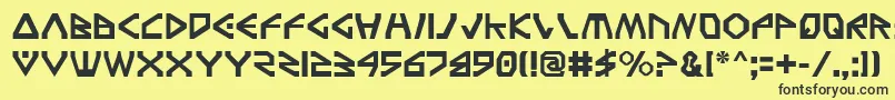 Tfv2 Font – Black Fonts on Yellow Background