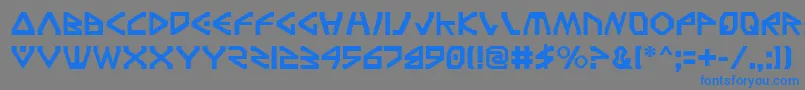 Tfv2-Schriftart – Blaue Schriften auf grauem Hintergrund