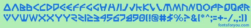 Tfv2 Font – Blue Fonts on Green Background