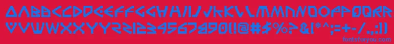 フォントTfv2 – 赤い背景に青い文字