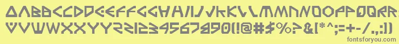 Tfv2 Font – Gray Fonts on Yellow Background