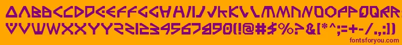 Tfv2-Schriftart – Violette Schriften auf orangefarbenem Hintergrund