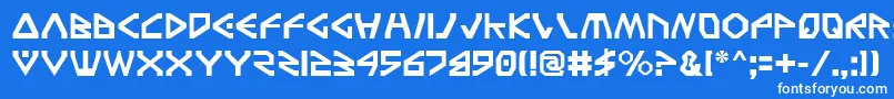 Шрифт Tfv2 – белые шрифты на синем фоне