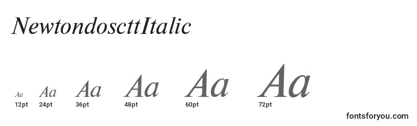 Размеры шрифта NewtondoscttItalic