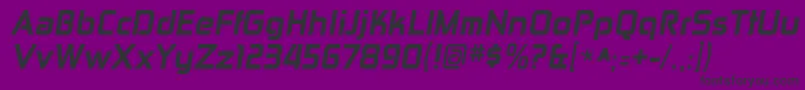 Police ZektonhvItalic – polices noires sur fond violet