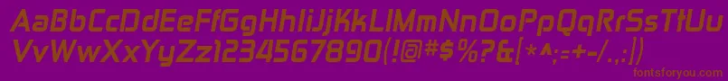 ZektonhvItalic Font – Brown Fonts on Purple Background