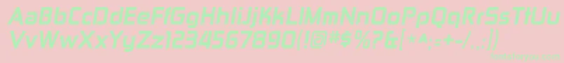 ZektonhvItalic Font – Green Fonts on Pink Background