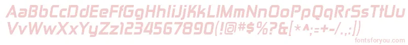 ZektonhvItalic Font – Pink Fonts on White Background