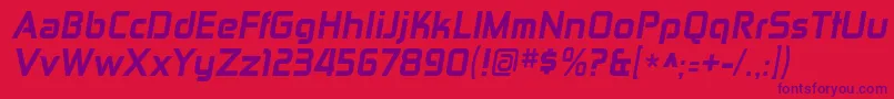 ZektonhvItalic Font – Purple Fonts on Red Background