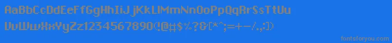 フォントChronotype – 青い背景に灰色の文字