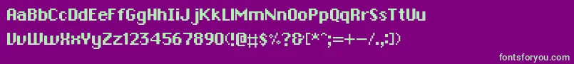 Chronotype-fontti – vihreät fontit violetilla taustalla