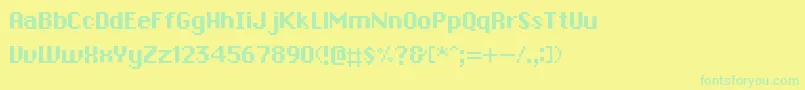 Chronotype Font – Green Fonts on Yellow Background