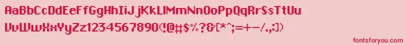 フォントChronotype – ピンクの背景に赤い文字