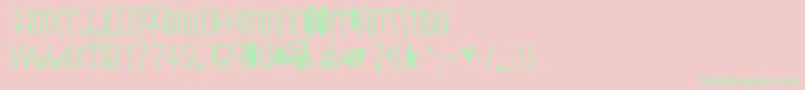 Cookiescream Font – Green Fonts on Pink Background