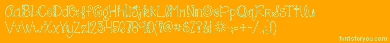 Kgonlyhope Font – Green Fonts on Orange Background