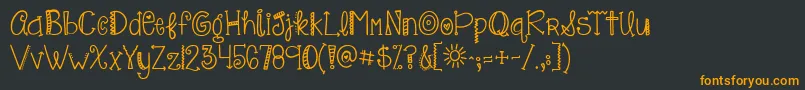 Kgonlyhope Font – Orange Fonts on Black Background