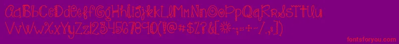 Kgonlyhope Font – Red Fonts on Purple Background