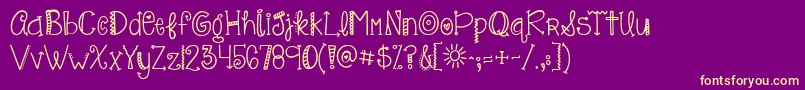 Kgonlyhope Font – Yellow Fonts on Purple Background