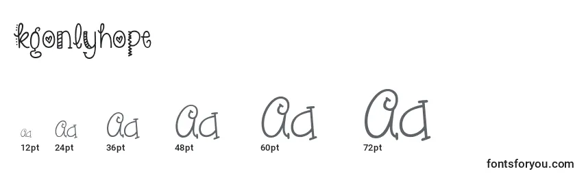 Kgonlyhope Font Sizes