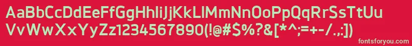 フォントBrokmanExtrabold – 赤い背景に緑の文字