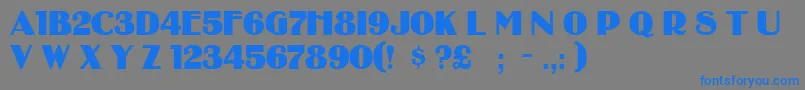 フォントBinner – 灰色の背景に青い文字