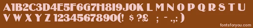 Binner Font – Pink Fonts on Brown Background