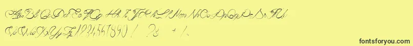 CaviarDeDiane Font – Black Fonts on Yellow Background
