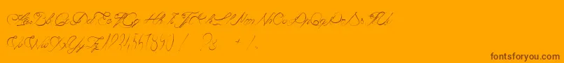 CaviarDeDiane Font – Brown Fonts on Orange Background