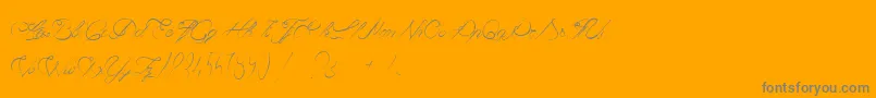CaviarDeDiane-Schriftart – Graue Schriften auf orangefarbenem Hintergrund