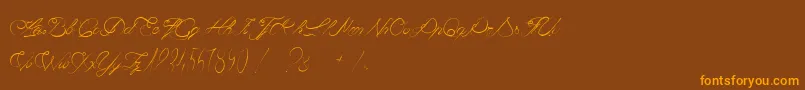 CaviarDeDiane Font – Orange Fonts on Brown Background