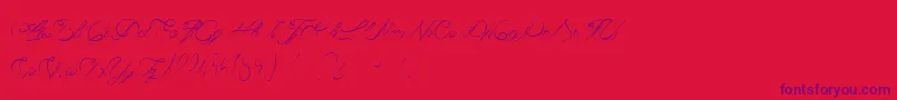 CaviarDeDiane Font – Purple Fonts on Red Background