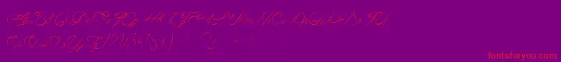 CaviarDeDiane-Schriftart – Rote Schriften auf violettem Hintergrund