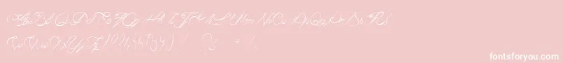 CaviarDeDiane Font – White Fonts on Pink Background