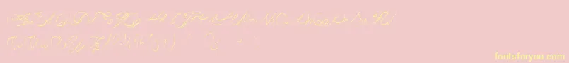 CaviarDeDiane Font – Yellow Fonts on Pink Background