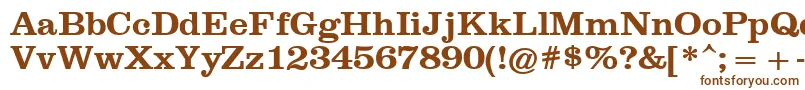 ClarendonРџРѕР»СѓР¶РёСЂРЅС‹Р№ Font – Brown Fonts on White Background