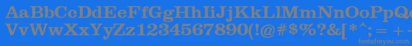 Weitere Informationen zur ClarendonПолужирный-Schriftart ClarendonПолужирный-Schriftart – Graue Schriften auf blauem Hintergrund