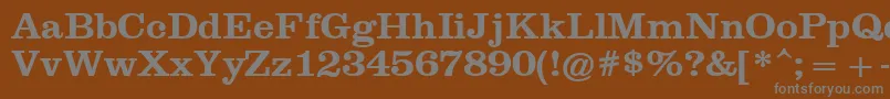 ClarendonРџРѕР»СѓР¶РёСЂРЅС‹Р№ Font – Gray Fonts on Brown Background