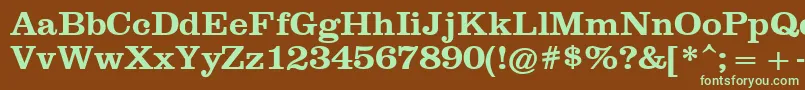 ClarendonРџРѕР»СѓР¶РёСЂРЅС‹Р№ Font – Green Fonts on Brown Background