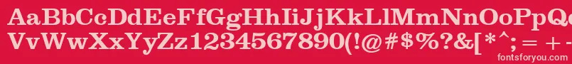 ClarendonРџРѕР»СѓР¶РёСЂРЅС‹Р№ Font – Pink Fonts on Red Background