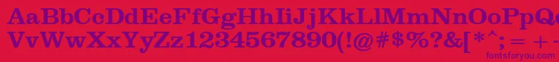 ClarendonРџРѕР»СѓР¶РёСЂРЅС‹Р№ Font – Purple Fonts on Red Background