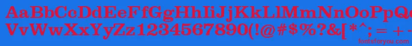 ClarendonРџРѕР»СѓР¶РёСЂРЅС‹Р№ Font – Red Fonts on Blue Background